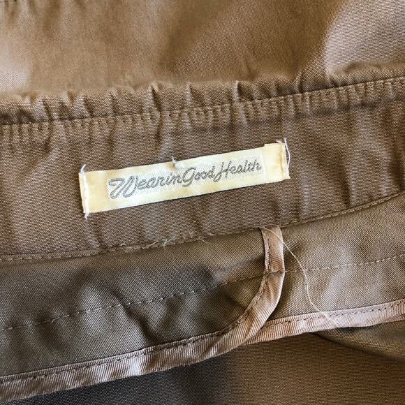 VTG Misty Harbor Tan Trench Coat Rain Jacket 6 Small Minimalist Preppy 90s Short - Picture 8 of 11